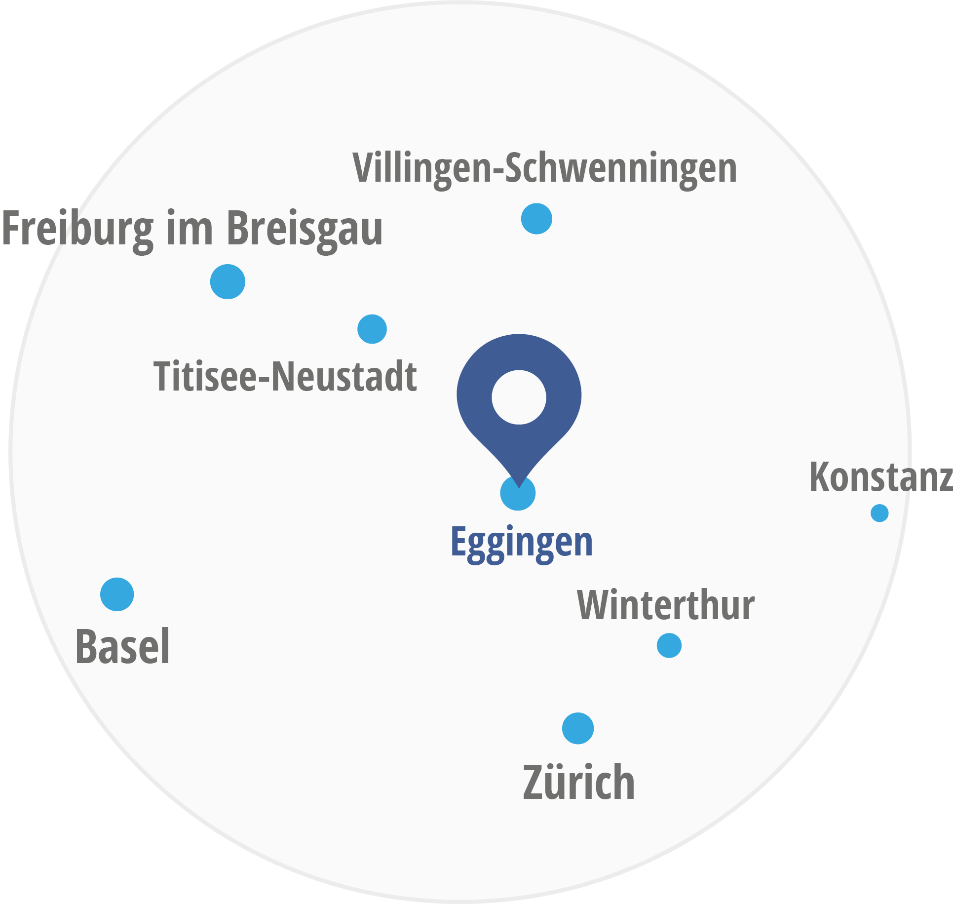 Standortkarte Schreinerei Schmid in Eggingen